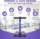 pedal resistance band used during home workout for leg and core training