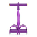 pedal resistance band purple yellow with foam handles and foot pedals