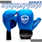 Blue RingMaster Sports synthetic leather Karate gloves