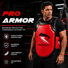 RingMaster body protector used during boxing and Muay Thai coaching drills