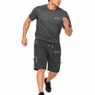 RingMaster boxing training set care label showing 95 percent polyester and 5 percent elastane