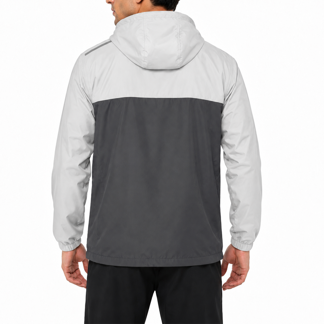 RingMaster Charcoal Grey boxing training shorts with drawcord waistband zip pocket detail and reflective accents