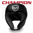 Black RingMaster Sports genuine leather boxing headgear
