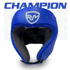 Blue RingMaster Sports genuine leather boxing headgear