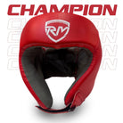 Red RingMaster Sports genuine leather boxing headgear