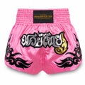 Ringmaster fuchsia pink Muay Thai shorts front view satin Thai boxing shorts