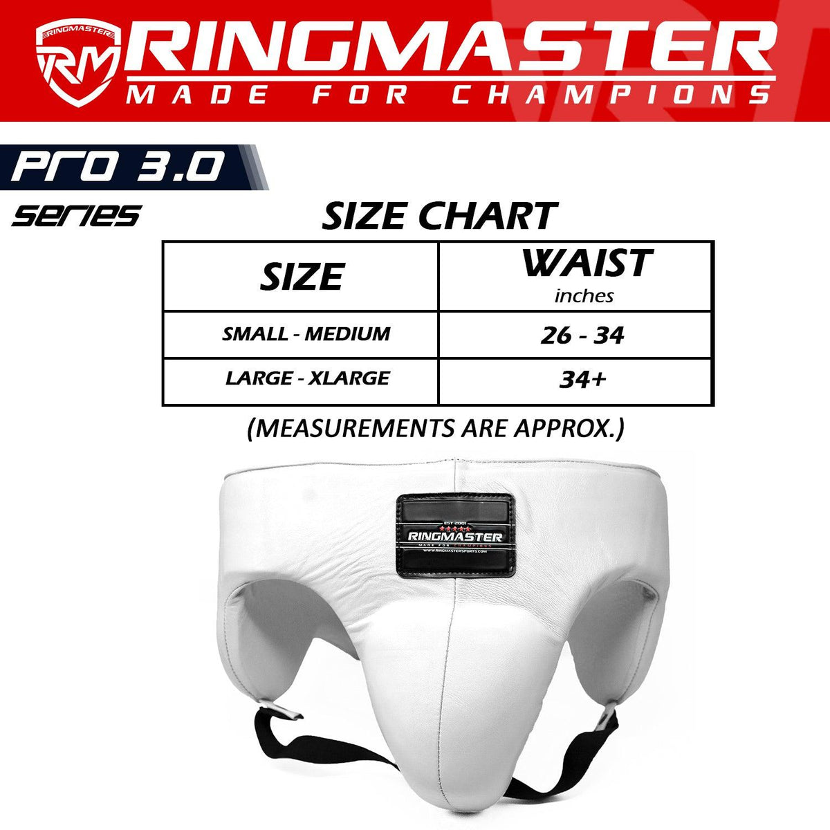 RingMaster Pro 3.0 genuine leather boxing groin protector