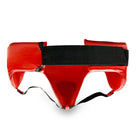 RingMaster Sports genuine leather boxing groin guard in red