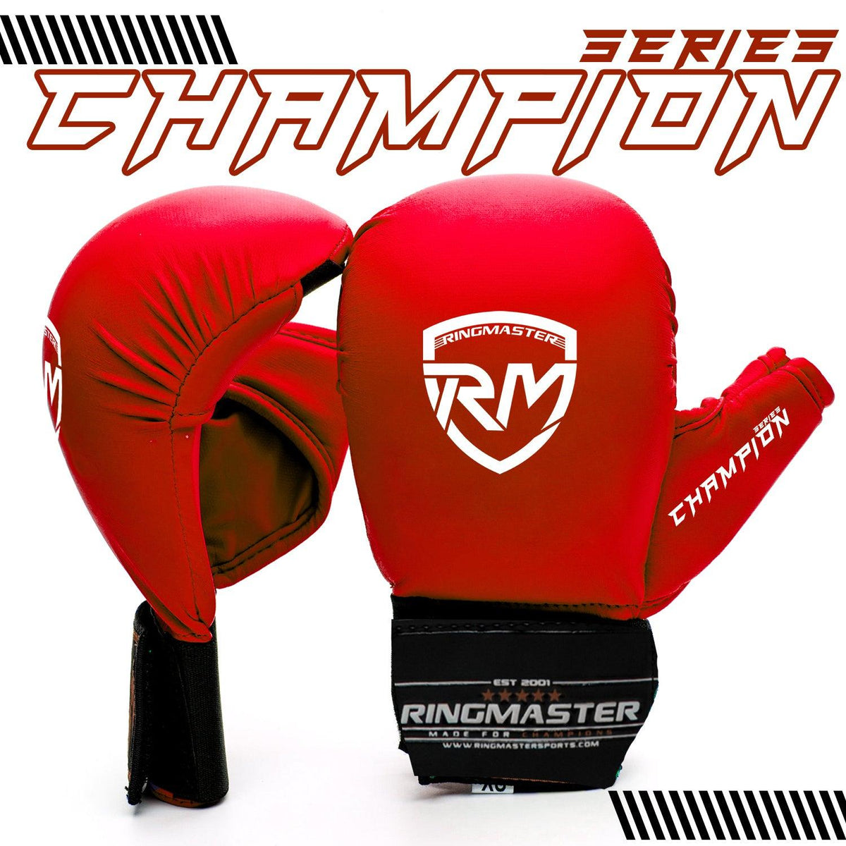 Red RingMaster Sports synthetic leather Karate gloves