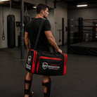 RingMaster large equipment bag with boxing and Muay Thai training gear in gym