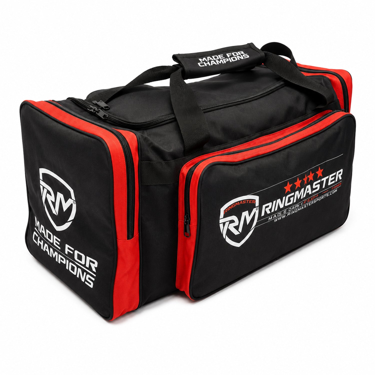 Side profile of RingMaster boxing and MMA equipment bag showing bag depth