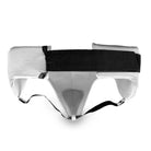 White RingMaster Sports genuine leather boxing groin guard