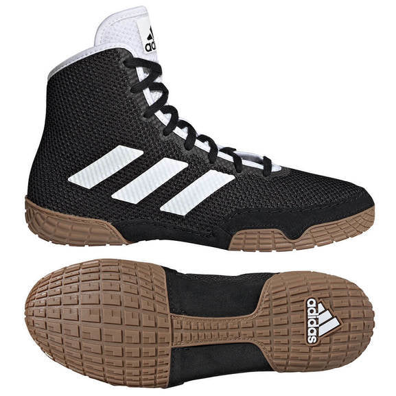 Tech. Fall Adidas Tech Fall 2.0K Black White Kids Wrestling Boots – RingMaster Sports