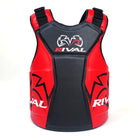 Front view of the Rival Body Protector showing full-impact coverage and padding.