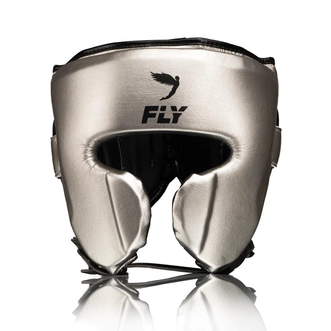 Fly Knight X Silver Headguard - RINGMASTER SPORTS - Made For Champions