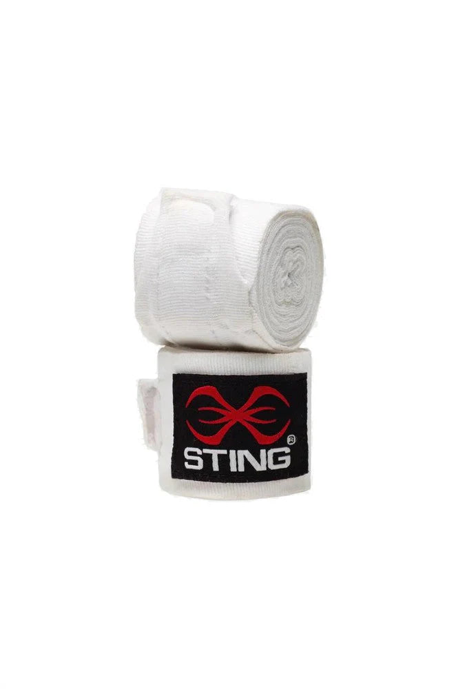 Sting Elasticised Hand Wraps 4.5m White