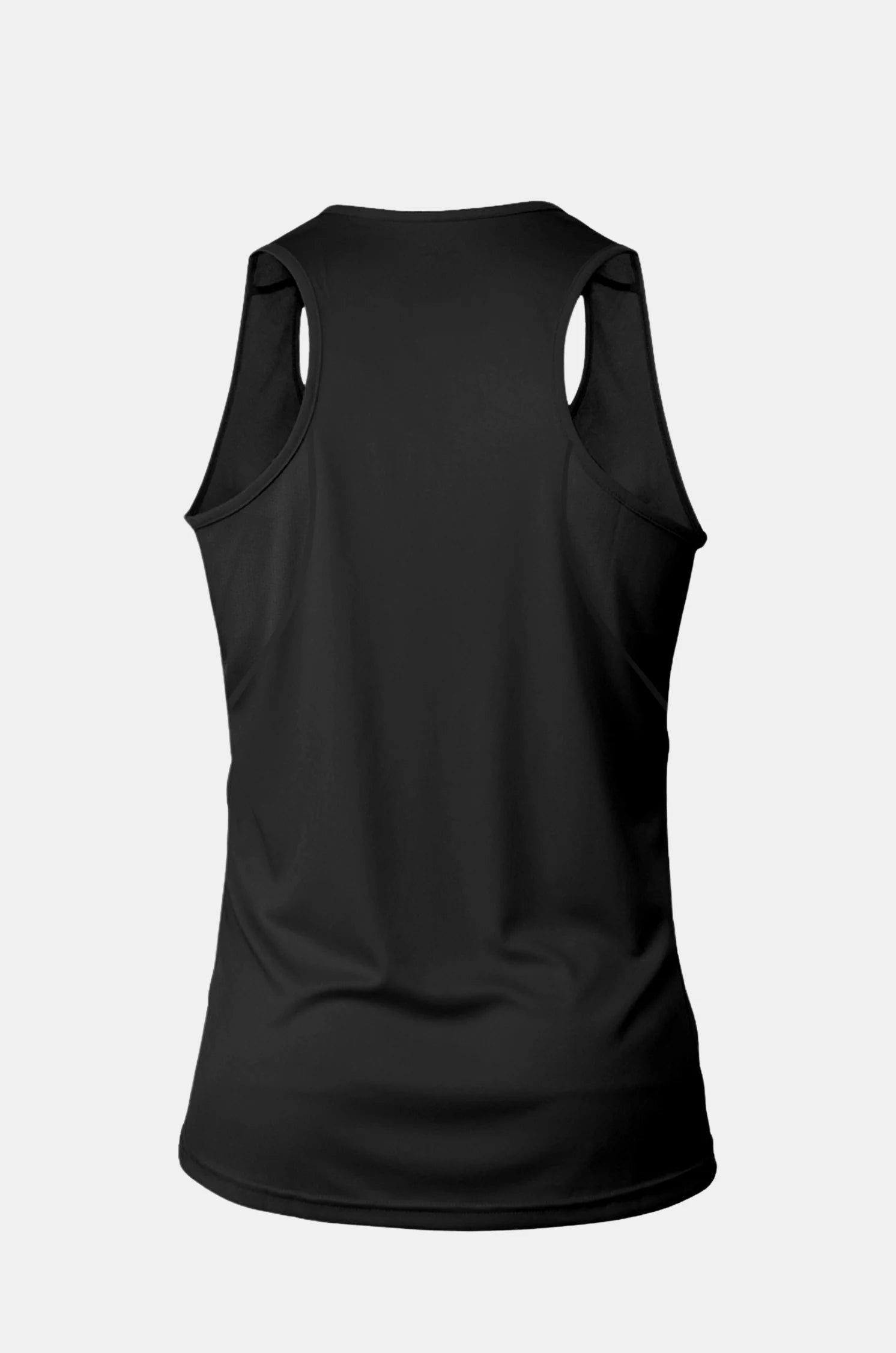 Sting Mettle Black junior boxing singlet with athletic cut and mesh panels for flexibility and ventilation during training.