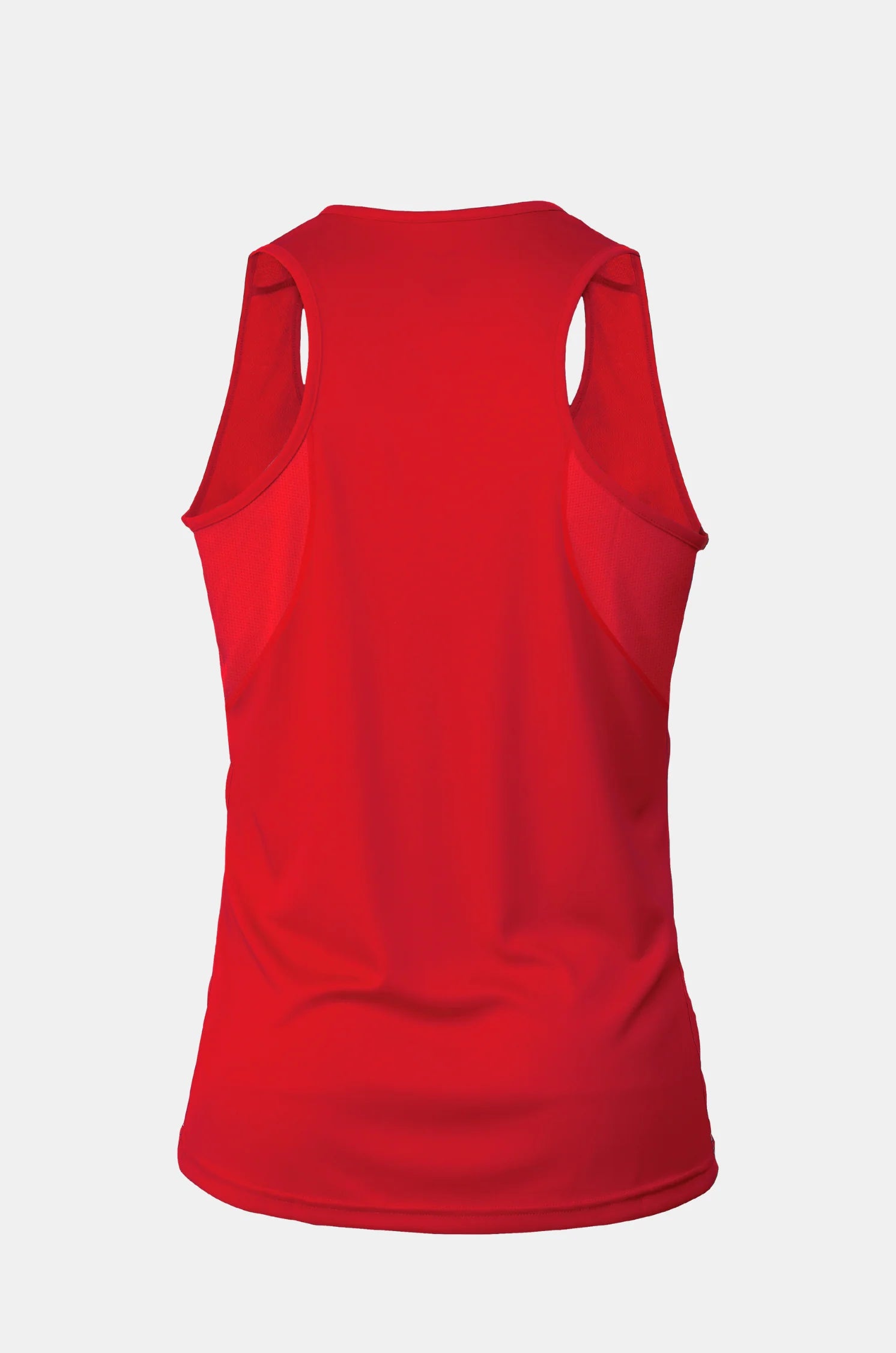 Sting Mettle Red junior boxing singlet with athletic cut and mesh panels for flexibility and ventilation.