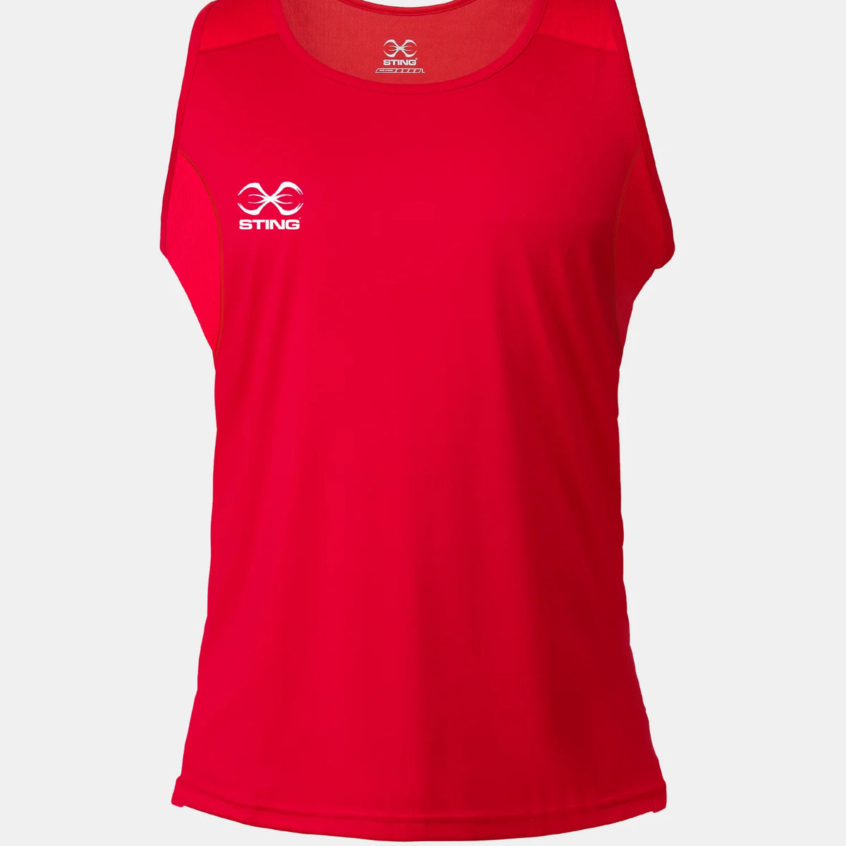 Sting Mettle Red Junior Boxing Singlet | Youth Boxing Gear – RingMaster ...