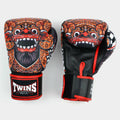 Twins Barong boxing gloves black red front view