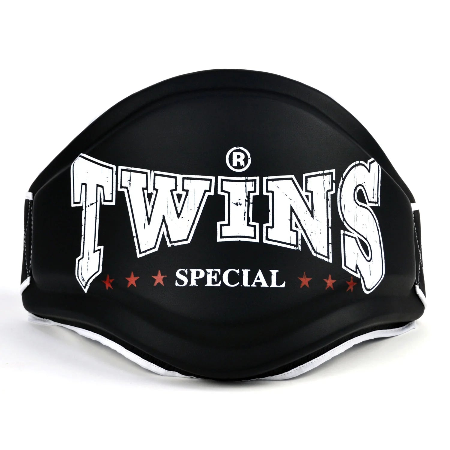 Front view of Twins Muay Thai belly pad synthetic leather body protector