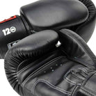 Twins Boxing Gloves Black used for boxing Muay Thai kickboxing bag work pad work and sparring training