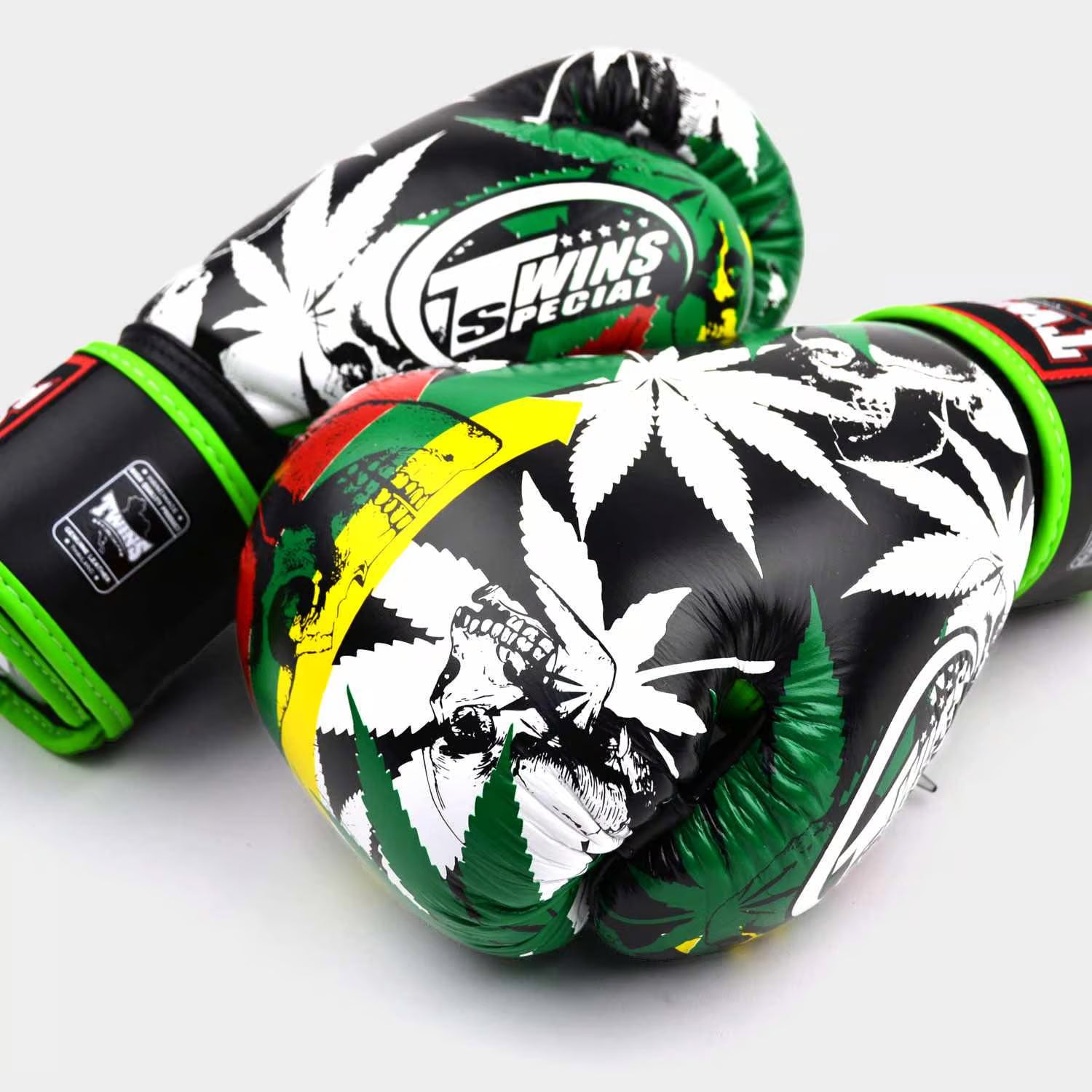 back view of Twins Grass boxing gloves
