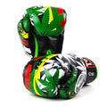 side profile of Twins Grass boxing gloves showing design and cuff