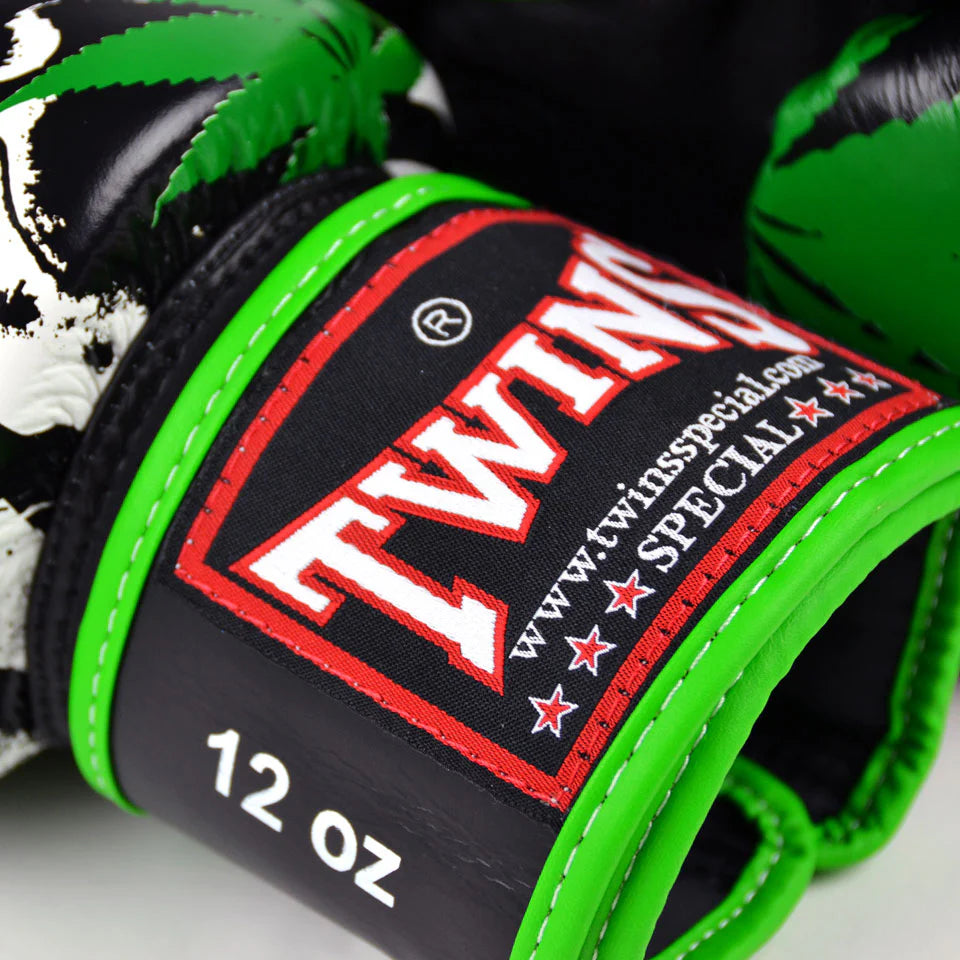 Twins Grass boxing gloves used during Muay Thai training session