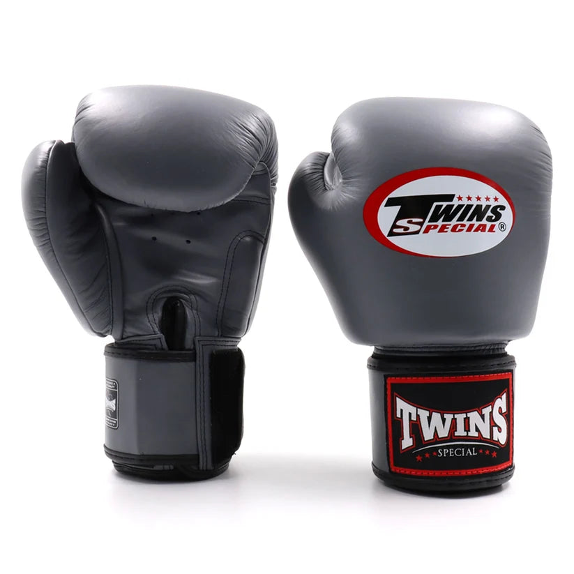 Twins Special BGVL3 Boxing Gloves Grey used for boxing Muay Thai kickboxing bag work pad work and sparring training