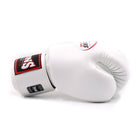 Side view of Twins Special BGVL3 Boxing Gloves White showing training glove shape