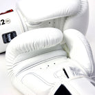 Twins Special BGVL3 Boxing Gloves White used for boxing Muay Thai kickboxing bag work pad work and sparring training