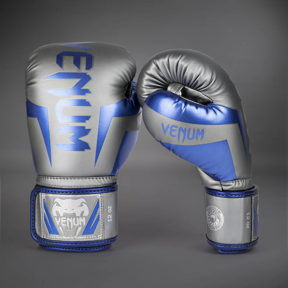 Venum Elite boxing gloves for Muay Thai, MMA, and kickboxing training.