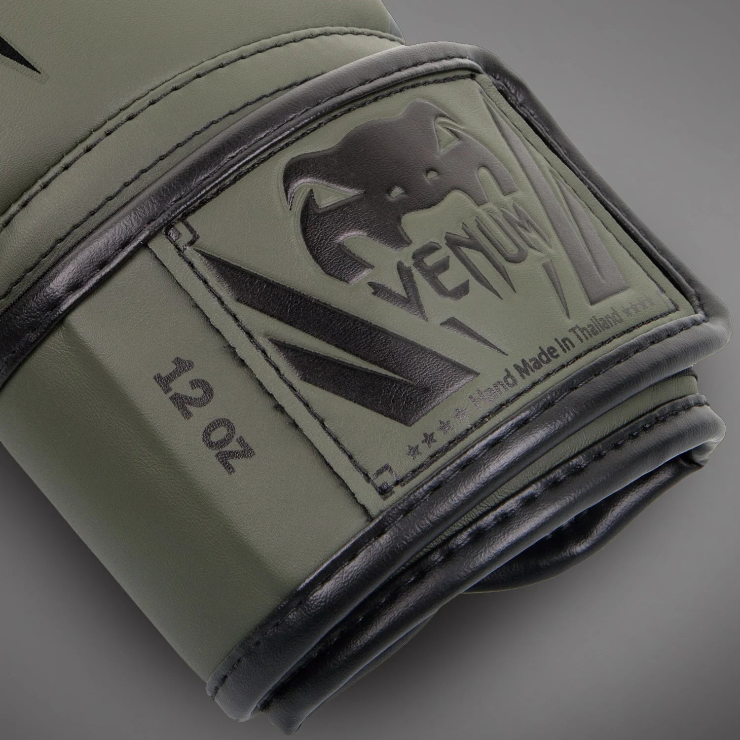 Venum boxing gloves hook and loop wrist strap close up