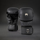 Venum Impact Evo MMA Sparring Gloves Black front view showing MMA training glove design