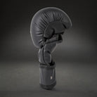 Skintex leather surface and beige stitching detail on Venum Impact Evo MMA Sparring Gloves Black