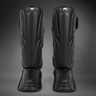 Venum Impact Evo shin guards black front view product
