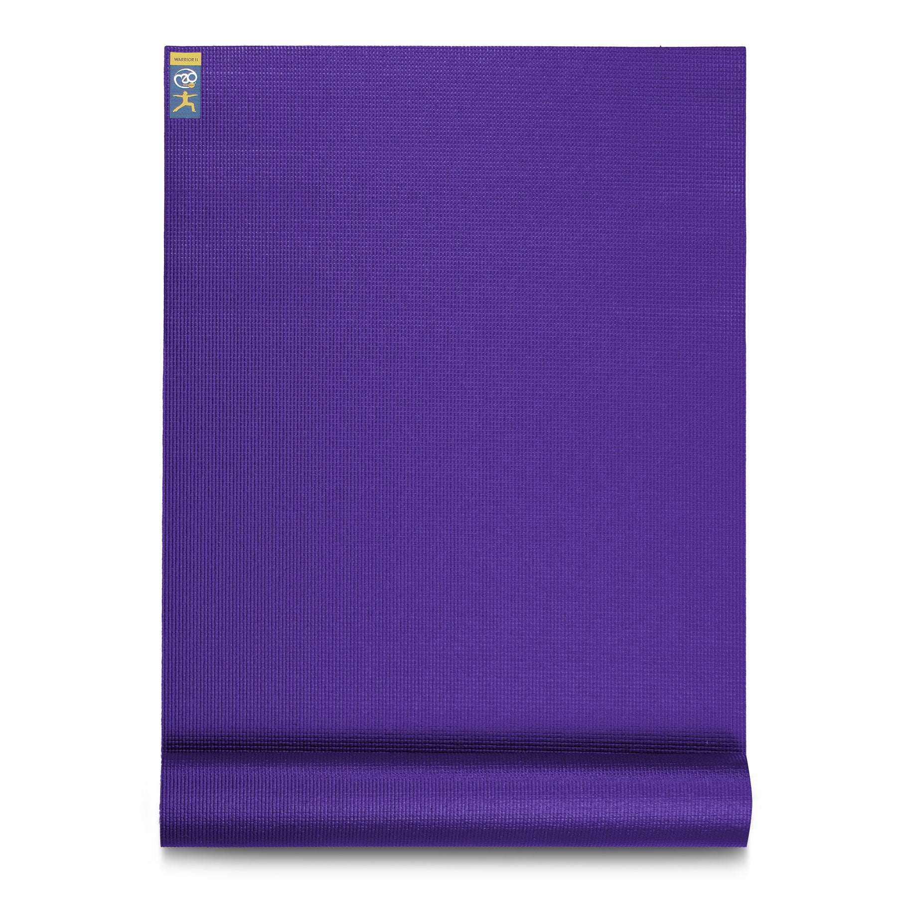 Warrior II Yoga Mat in purple colour, non-slip 4mm eco-friendly mat designed for comfort, balance, and grip.
