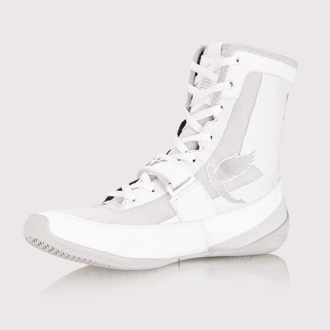 Fly Storm Boxing Boots White - RINGMASTER SPORTS - Made For Champions