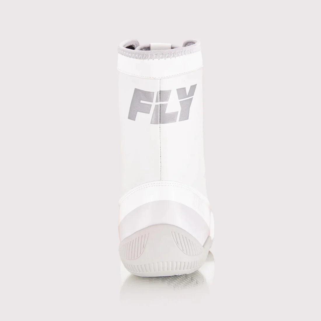 Fly Storm Boxing Boots White - RINGMASTER SPORTS - Made For Champions