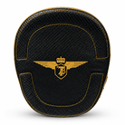 Zander x RingMaster Cobra X2 Focus Pads Black Gold front view showing compact boxing pad design
