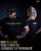 Model wearing the Zander Tee during warm-up and shadow boxing practice