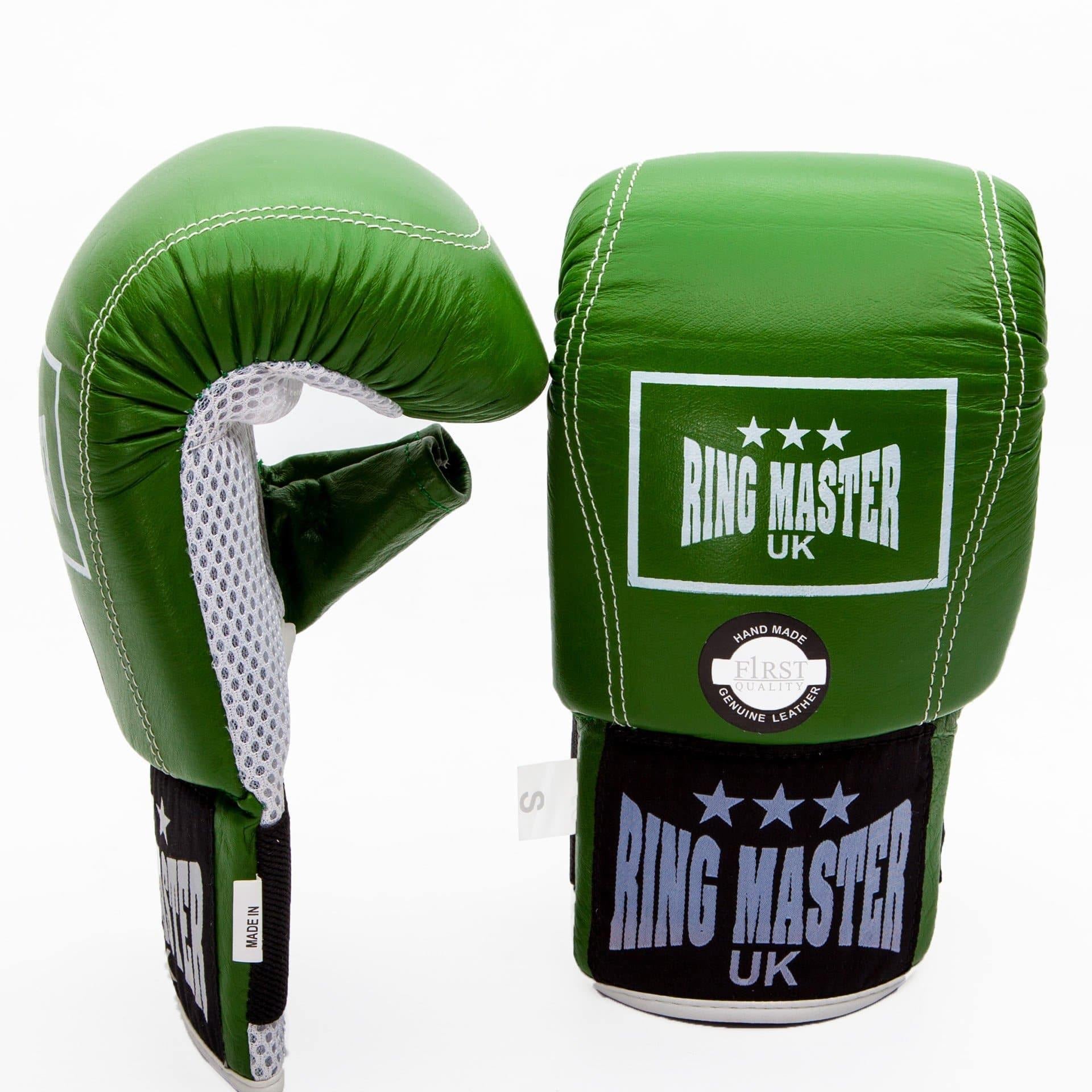 RingMaster Sports Bag Mitts Genuine Leather Green Image 3