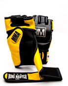 RingMaster sports MMA Gloves Synthetic Leather Black and Yellow Image 3