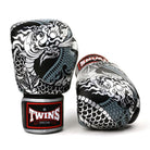 Twins Black-Silver Dragon Boxing Gloves - RINGMASTER SPORTS - Made For Champions