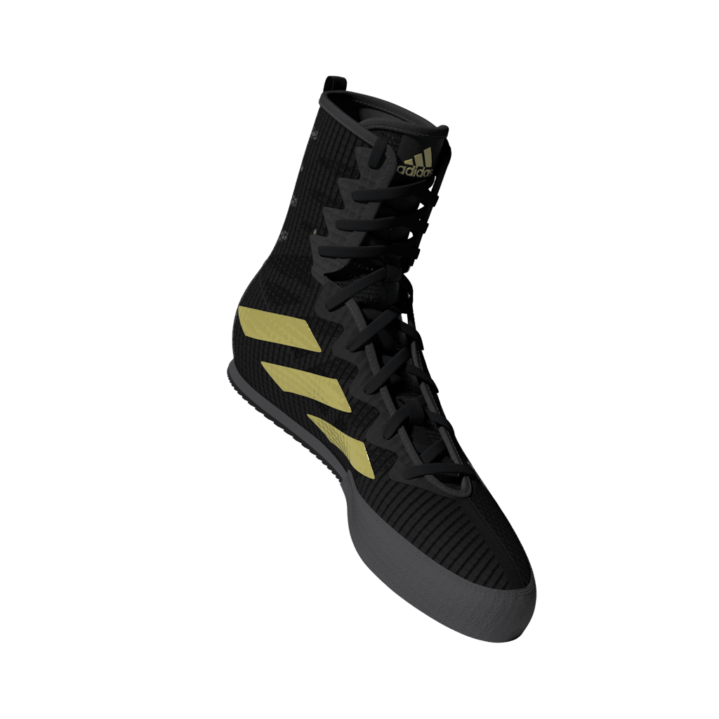 White and gold adidas top boxing boots