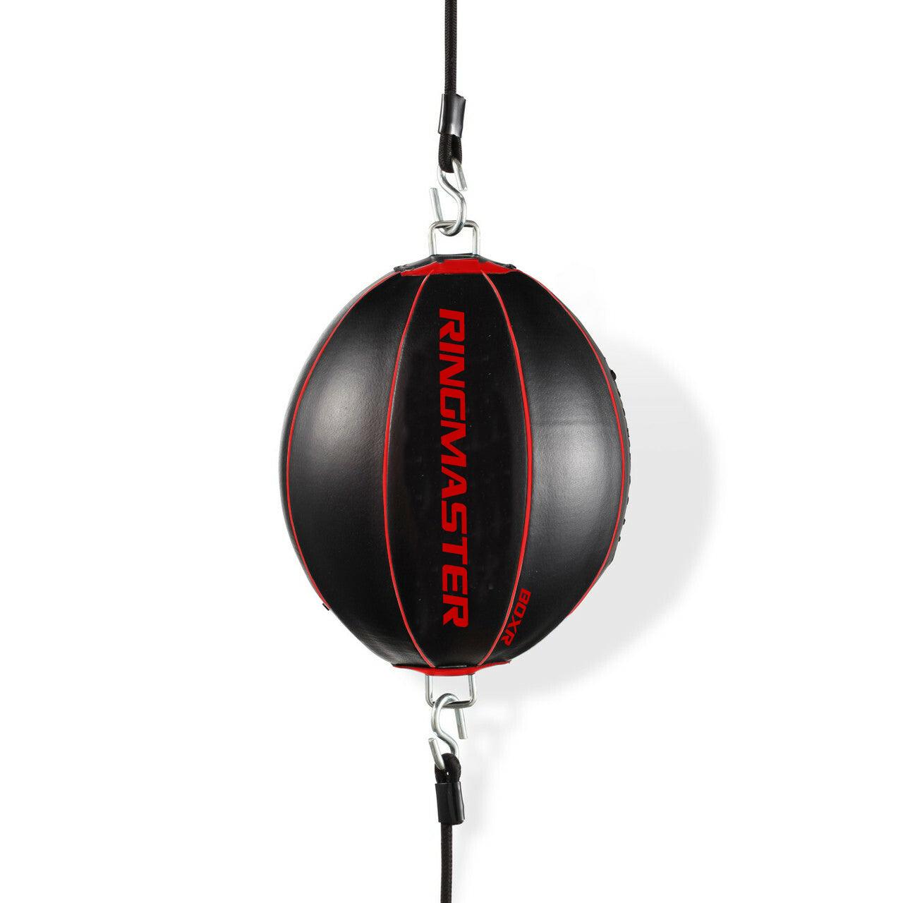 RingMaster Sports Double End Round Speed Ball BoxR Series Genuine Leather Red/Black - RINGMASTER SPORTS - Made For Champions