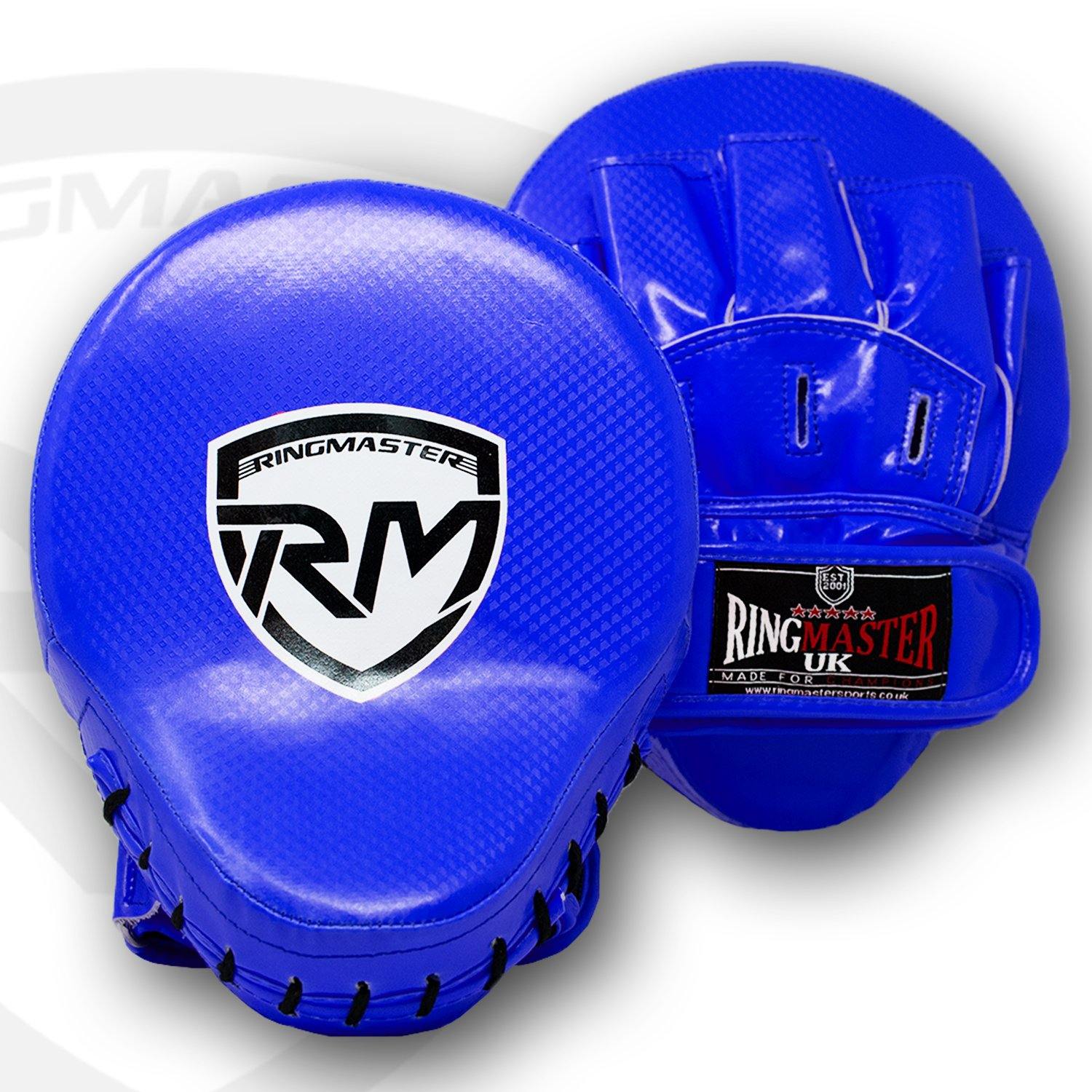 RingMaster Sports Ultralight Focus Pads Carbon Leather One Size Blue - RingMaster Sports