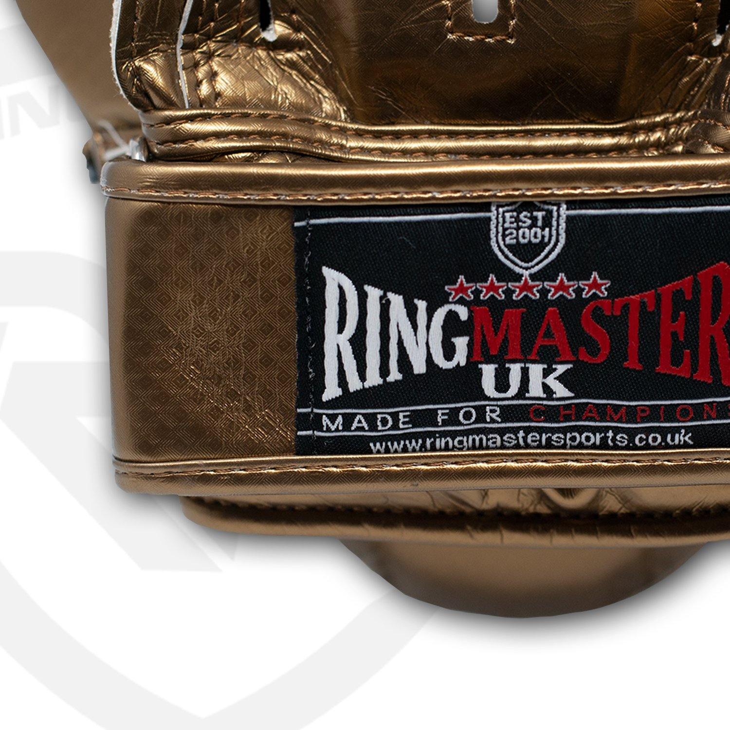 RingMaster Sports Ultralight Focus Pads Carbon Leather One Size Gold - RingMaster Sports