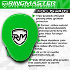 RingMaster Sports Ultralight Focus Pads Carbon Leather One Size Green - RingMaster Sports